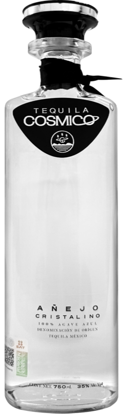 Cosmico Tequila Anejo Cristalino 750ml bottle