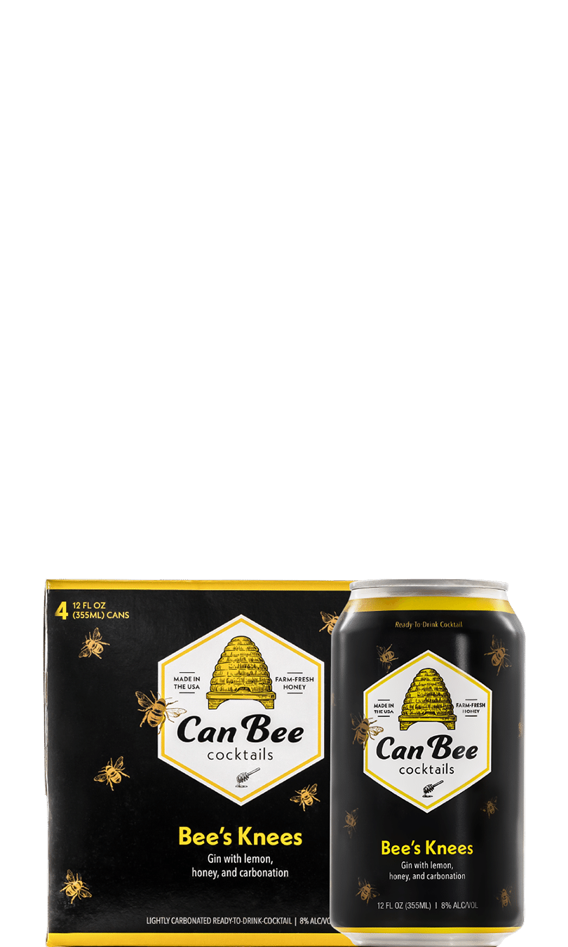 CanBee Black Button CanBee Bees Knees 4 x 12oz