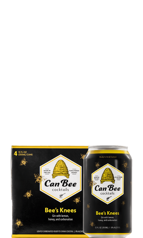 CanBee Black Button CanBee Bees Knees 4 x 12oz
