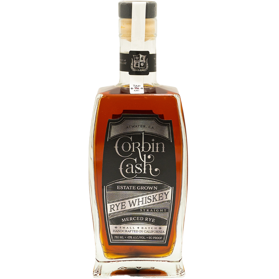 Corbin Cash Estate Grown Merced Rye Whiskey 750 ml bottle