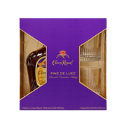 Crown Royal Fine De Luxe Blended Canadian Whiskey Two Glass Cup Gift Set 1.75L