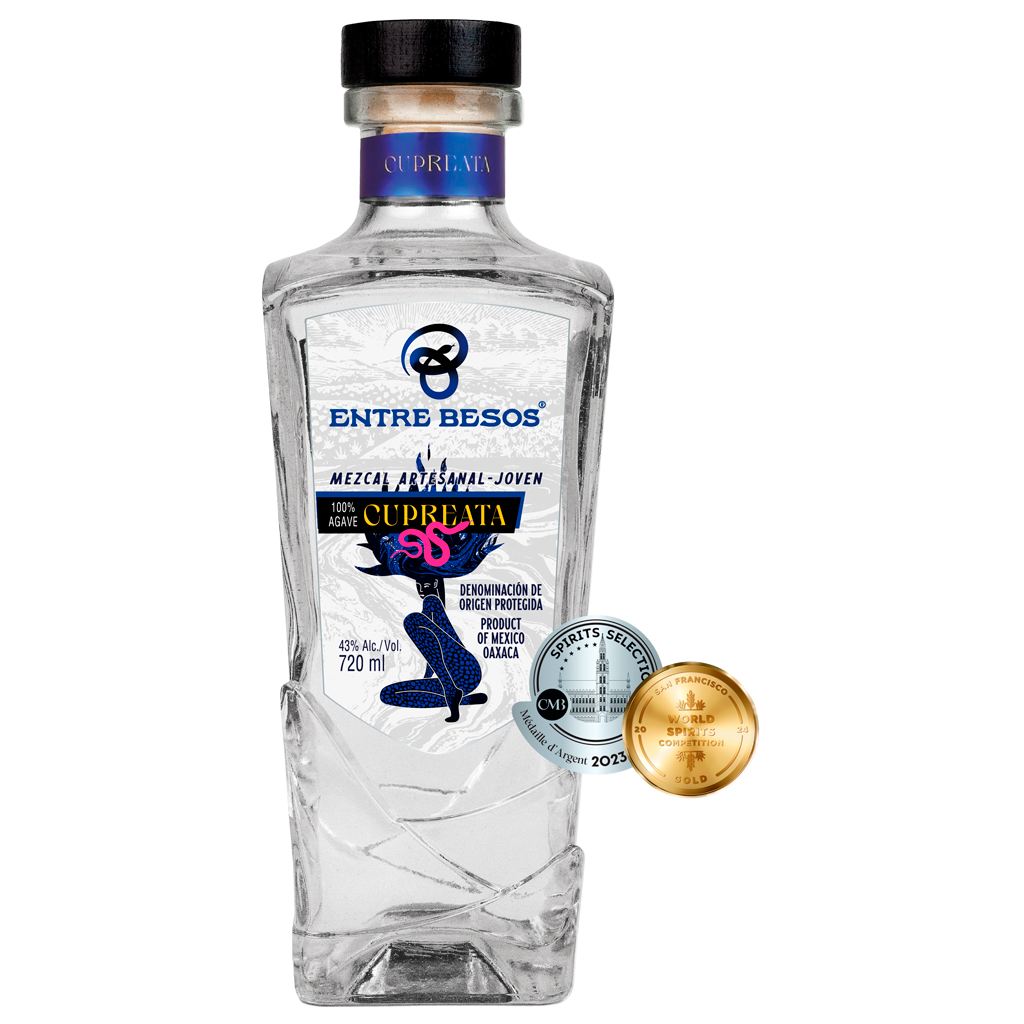 Entre Besos Mezcal Artesanal Joven Cupreata 720ml bottle