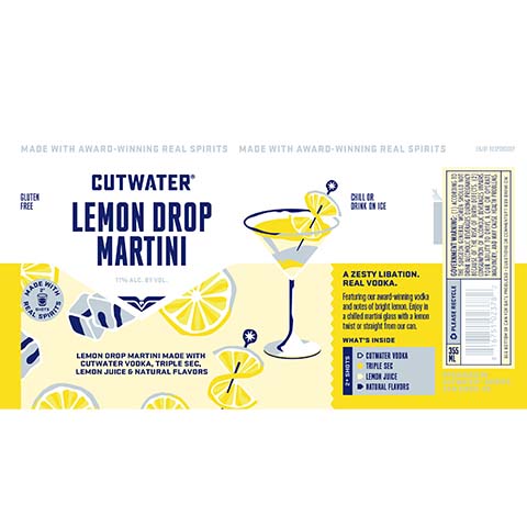 Cutwater Lemon Drop Martini 355ml can