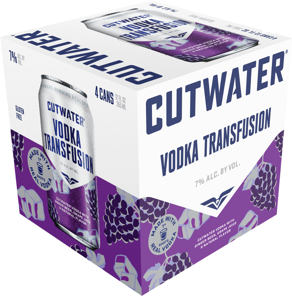 Cutwater Spirits Vodka Transfusion Cocktail 4pk 355ml cans