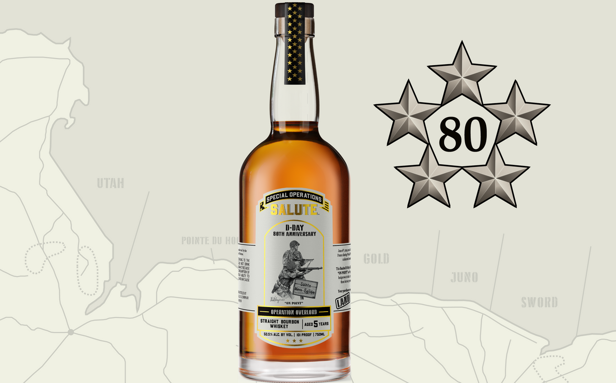 Special Operations Salute D-Day 80th Anniversary Land 5 Year Bourbon 750ml bottle