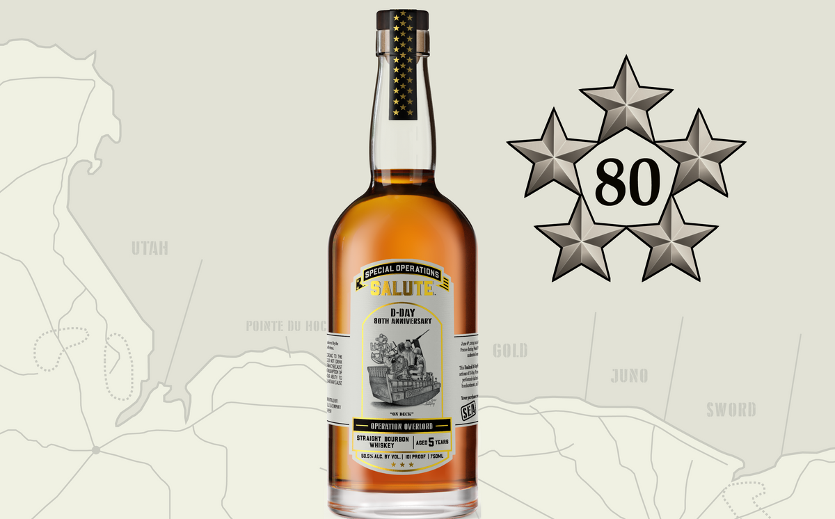 Special Operations Salute D-Day 80th Anniversary SEA 5 year straight bourbon whiskey 750ml