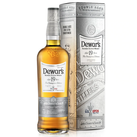 Dewars Champions Edition scotch 2021 US open 19 year 750ml
