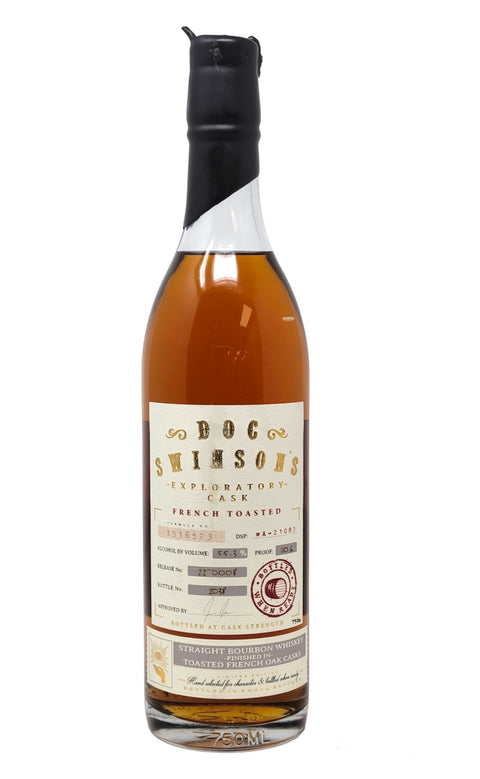 Doc Swinsons Straight Bourbon Whiskey Toasted in  French Oak Cask 750 ml