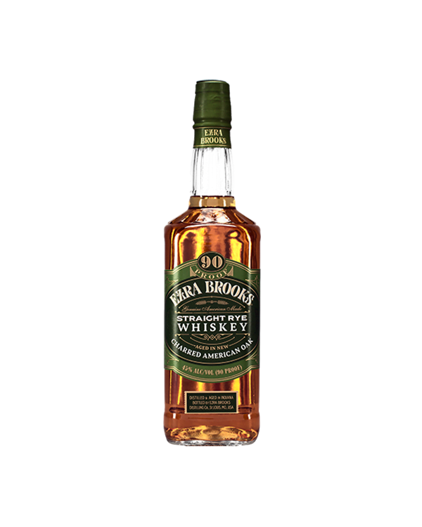 Ezra Brooks Straight Rye Whiskey  90 proof 50ml