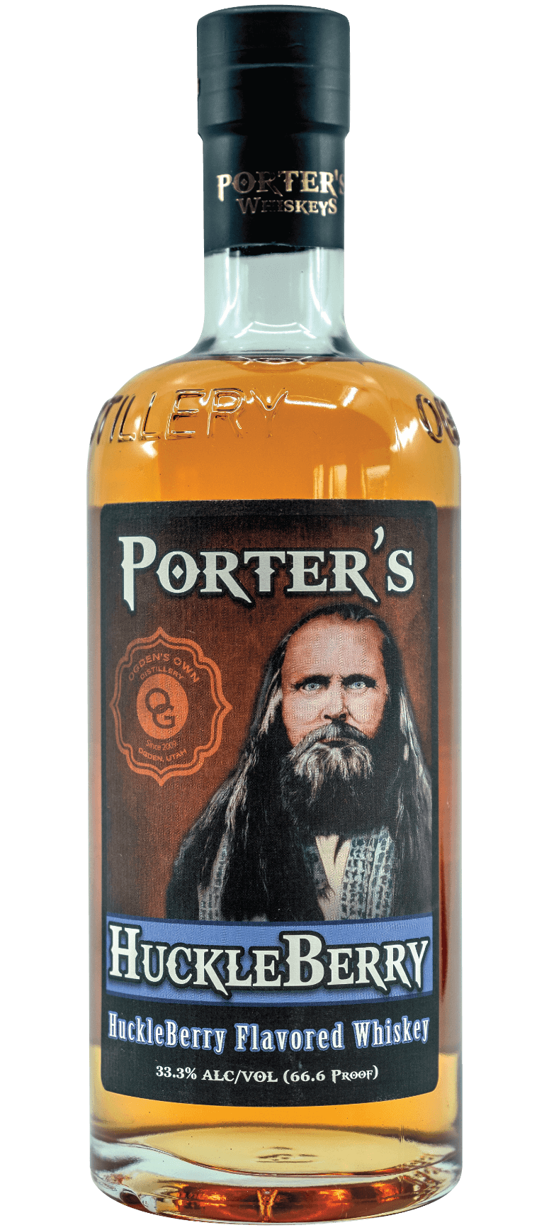 Porter's Huckleberry Flavored Whiskey 750ml bottle