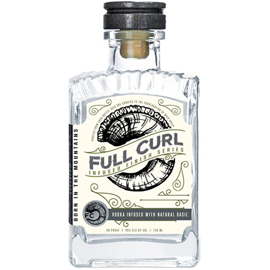 Full Curl Vodka Infused with Natural Basil 750ml bottle