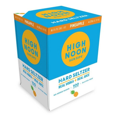 High Noon High Noon Sun Sips  Hard Selzer Pineapple (4 Pack) 355ml