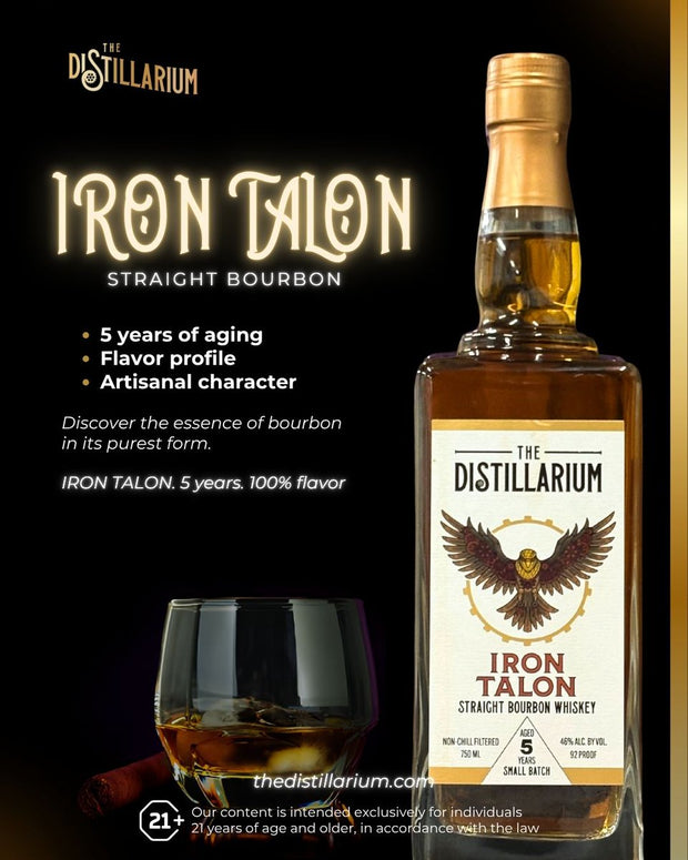 The Distillarium Iron Talon Straight Bourbon Whiskey Small Batch 5 year 750 ML
