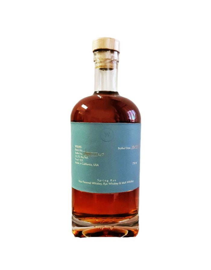 Wolves Whiskey Spring Run blend of stout, pilsner and rye whiskey 750ml