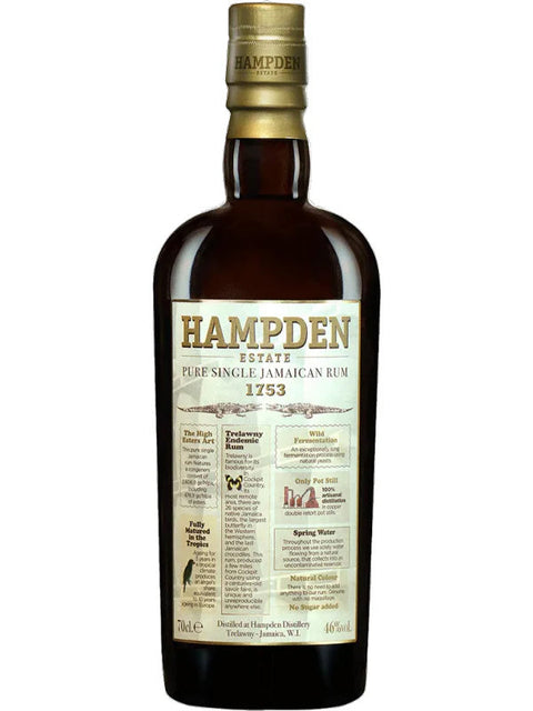 Hampden Estate 1753 Single Jamaican Rum 750ml bottle