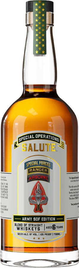 Special Operations Salute Army SOF Edition blend of straight whiskeys aged 6 years 750ml