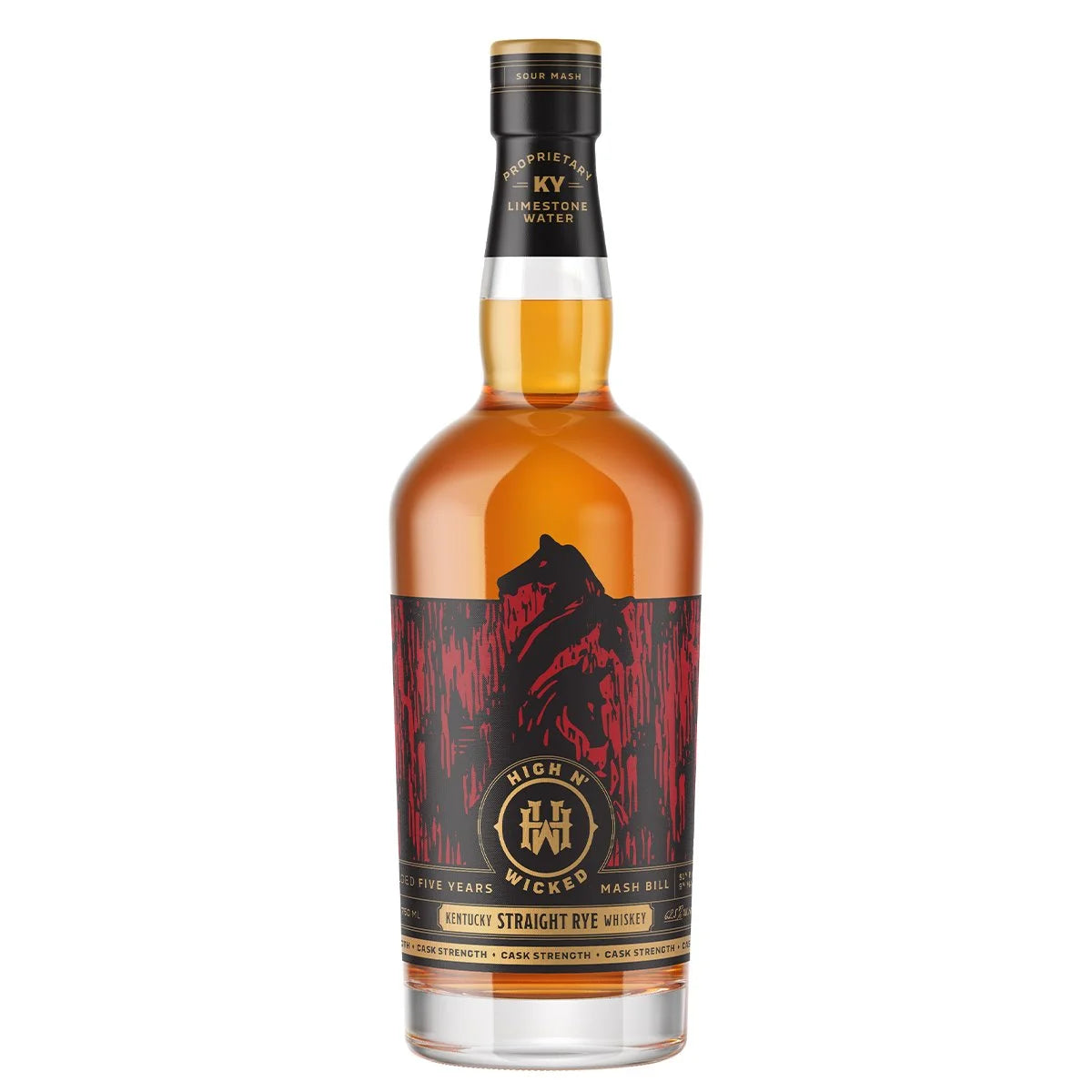 High n' Wicked Kentucky Straight Rye Whiskey Cask Strength 750ml bottle