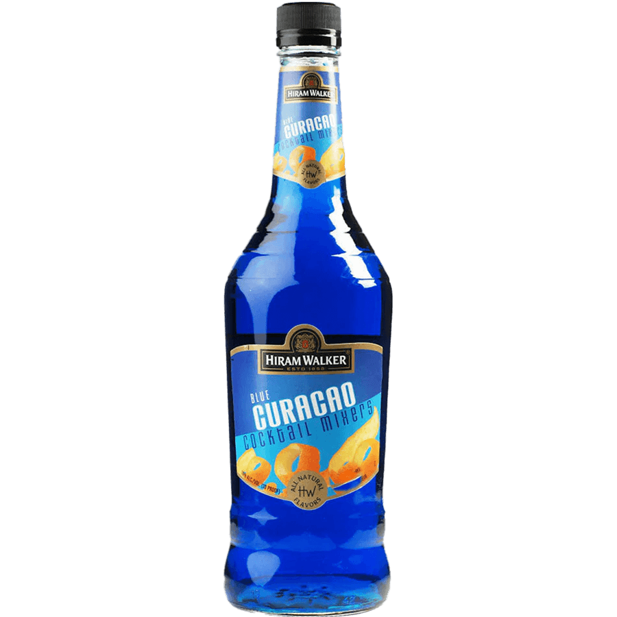 Hiram Walker Blue Curacao 1L bottle