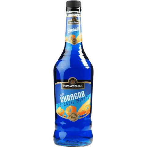 Hiram Walker Blue Curacao 1L bottle