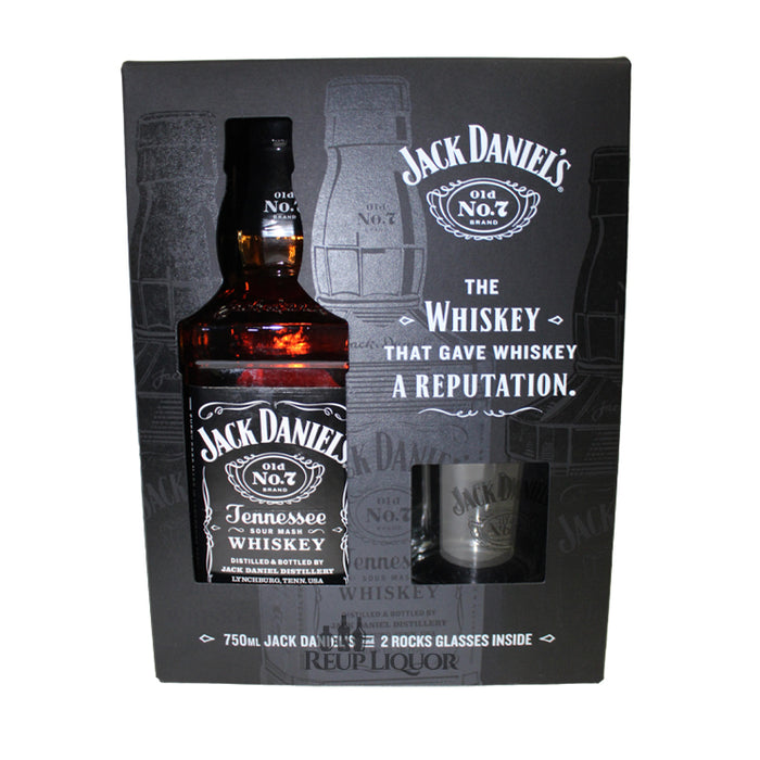 Jack Daniels Tennessee Sour Mash glasses gift set 750ml