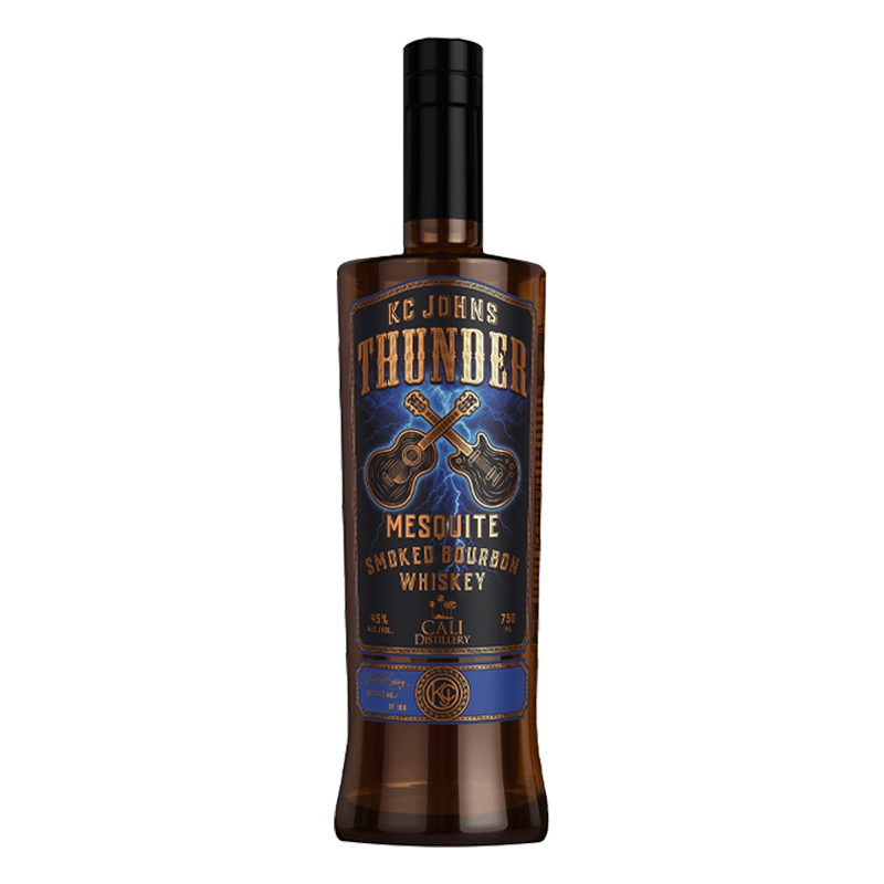 Cali Distillery KC Johns Thunder Bourbon Whiskey with Smoked Mesquite 750 ml