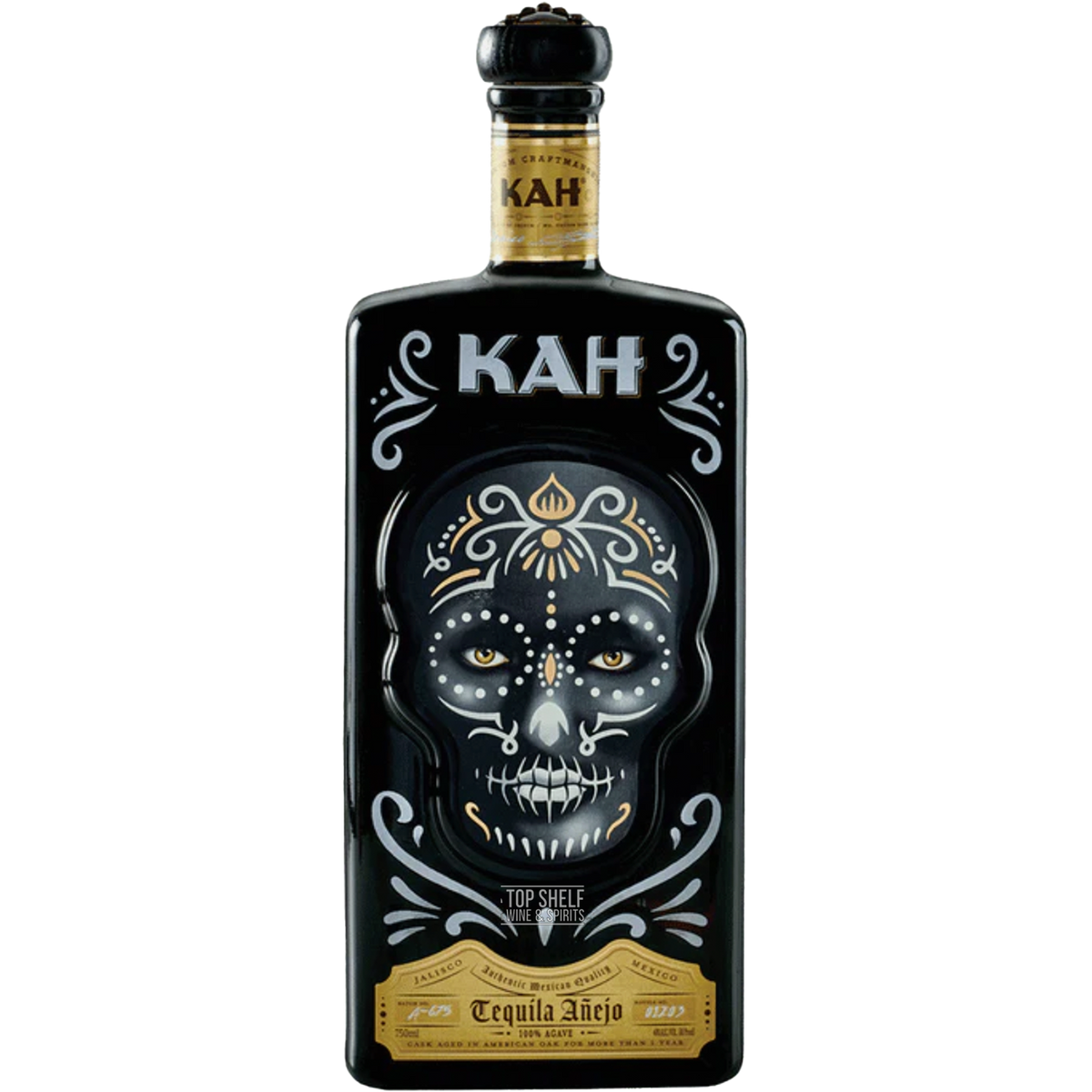 Kah Anejo Ceramic Black Anejo Tequila 750ml