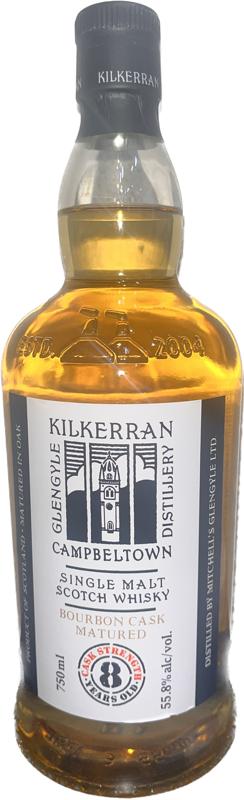 Kilkerran Glengyle Distillery Campbeltown Single Malt Scotch Bourbon Cask 8 year 750 ml