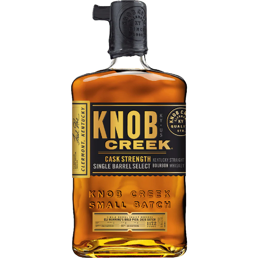 Knob Creek Eli Manning's Bold Pick 2026 Cask Strength Single Barrel Bourbon 750ml