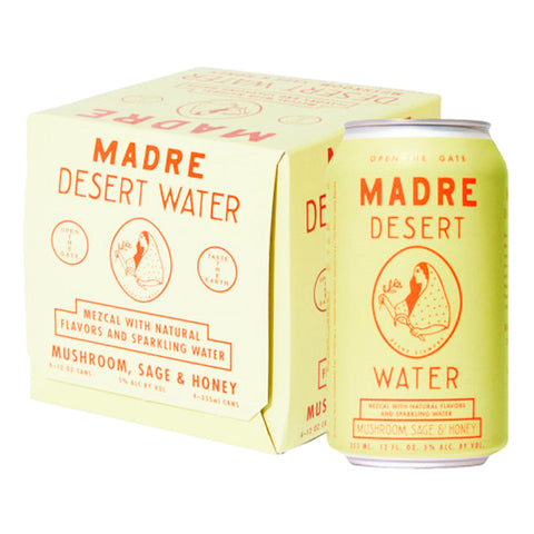 Madre Desert Water Madre Mezcal Mushroom ,Sage and Honey (4 Pack) 355 ML