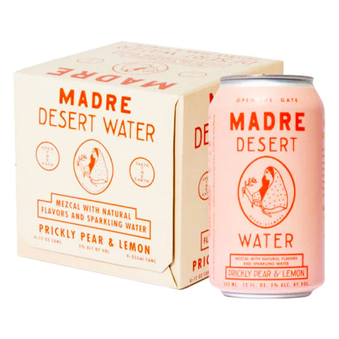 Madre Desert Water Madre Mezcal Prickly Pear & Lemon (4 Pack) 355 ML