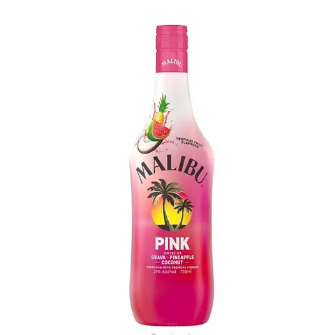 Malibu Pink guava pineapple coconut rum liqueur 750ml bottle