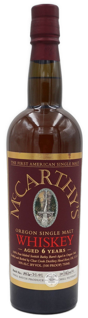 McCarthy's Oregon Single Malt Whiskey 6 year 750 ml