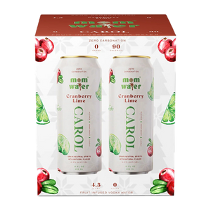 Mom Water Carol Cranberry Lime (4 Pack) 12 fl oz
