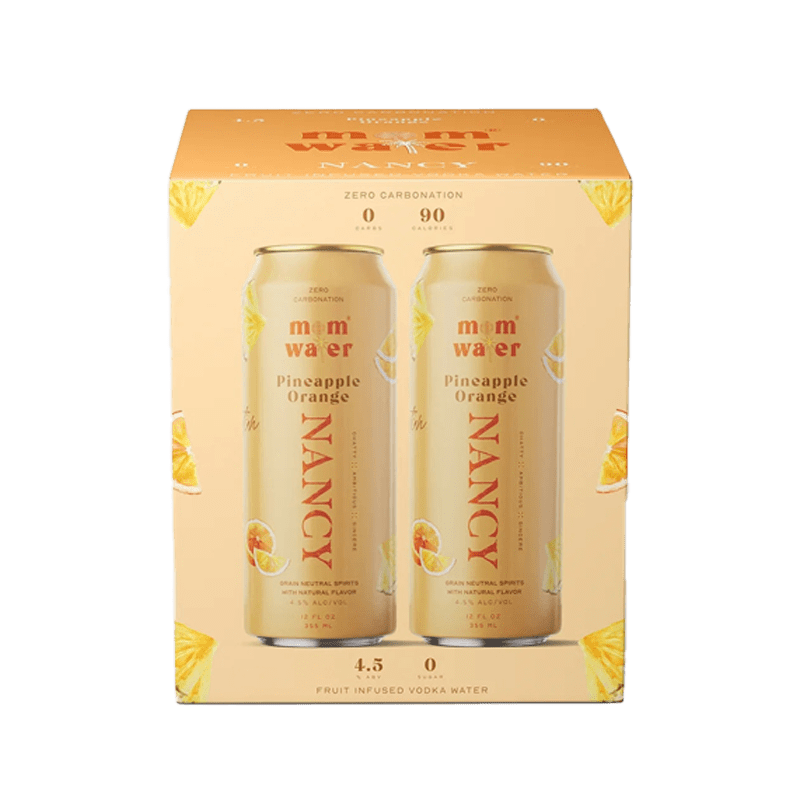 Mom Water Nancy Pineapple Orange (4 Pack) 12 fl oz