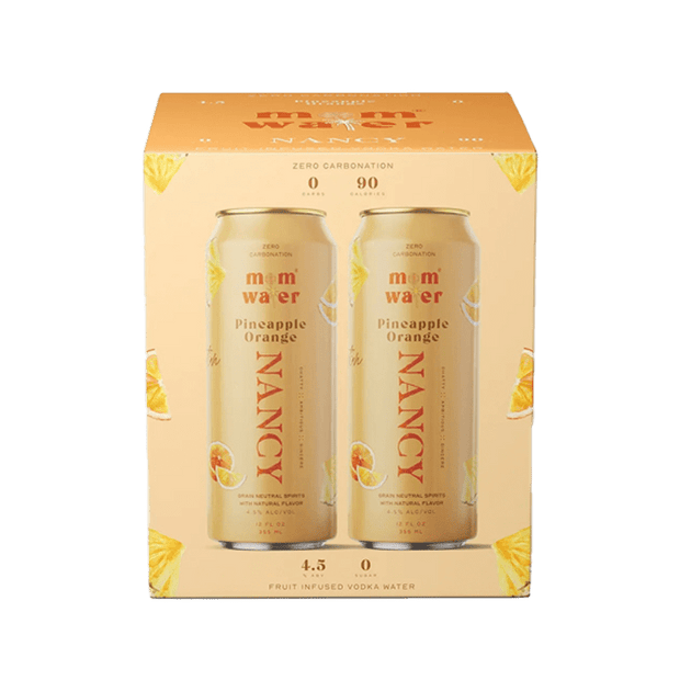 Mom Water Nancy Pineapple Orange (4 Pack) 12 fl oz