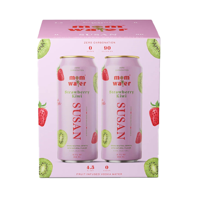 Mom Water Mom Water Susan Strawberry Kiwi (4 Pack) 12 fl oz