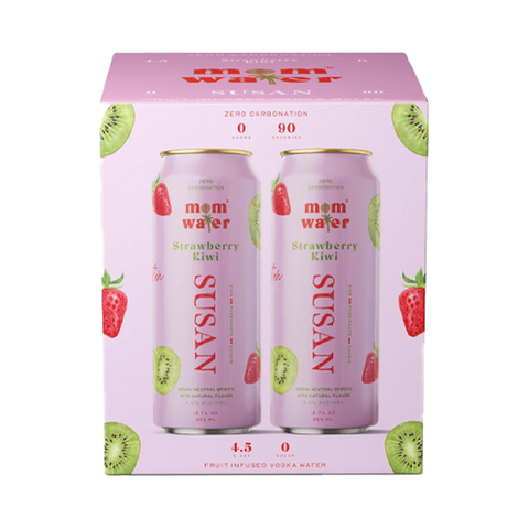 Mom Water Mom Water Susan Strawberry Kiwi (4 Pack) 12 fl oz