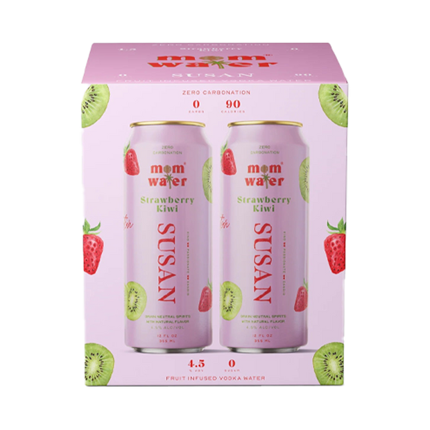 Mom Water Mom Water Susan Strawberry Kiwi (4 Pack) 12 fl oz