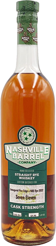 Nashville Barrel Company Seven Eleven Cask Strength Straight Rye Whiskey 2022 750 ml
