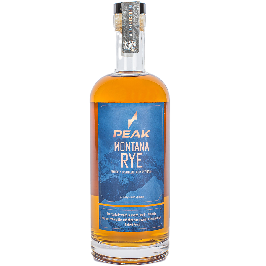 Peak Montana Rye Whiskey 750ml bottle