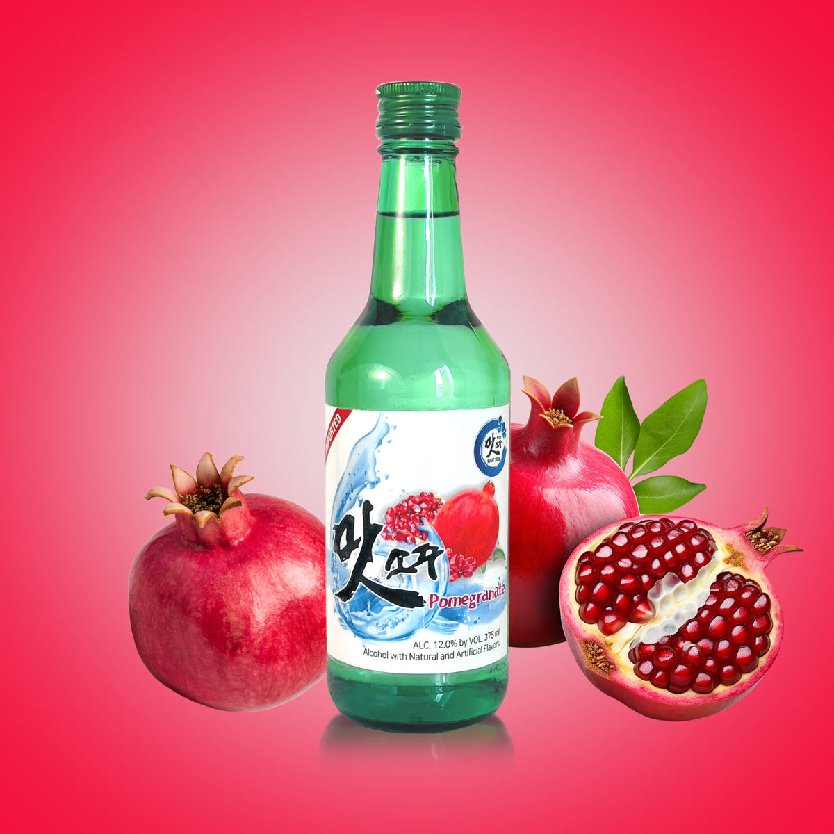 Maat Soju Pomegranate 375ml bottle