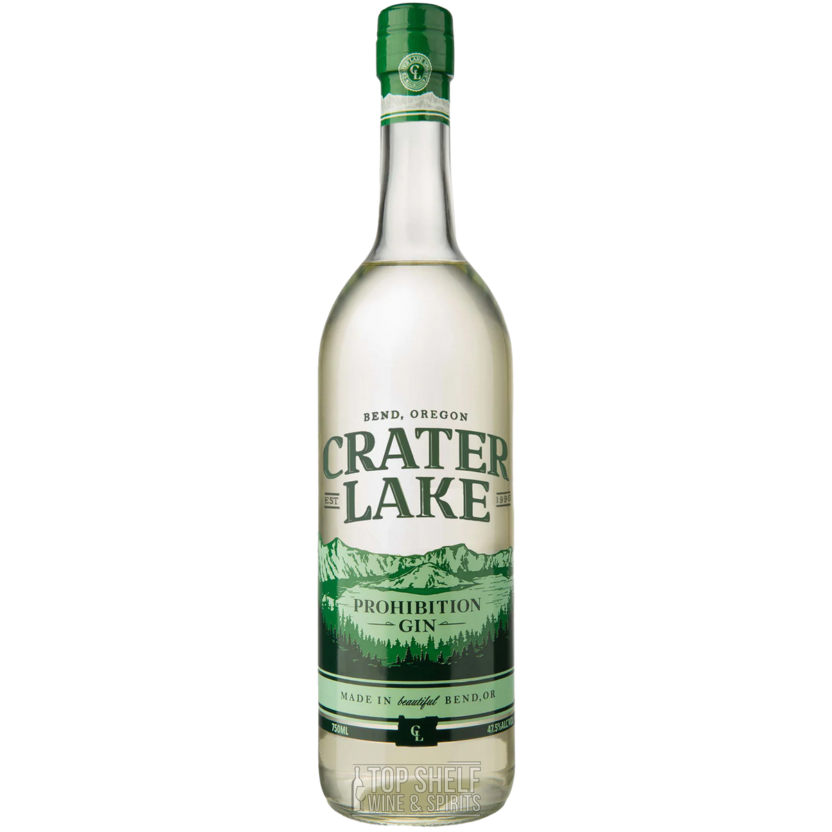 Crater Lake Prohibition Gin 750ml bottle