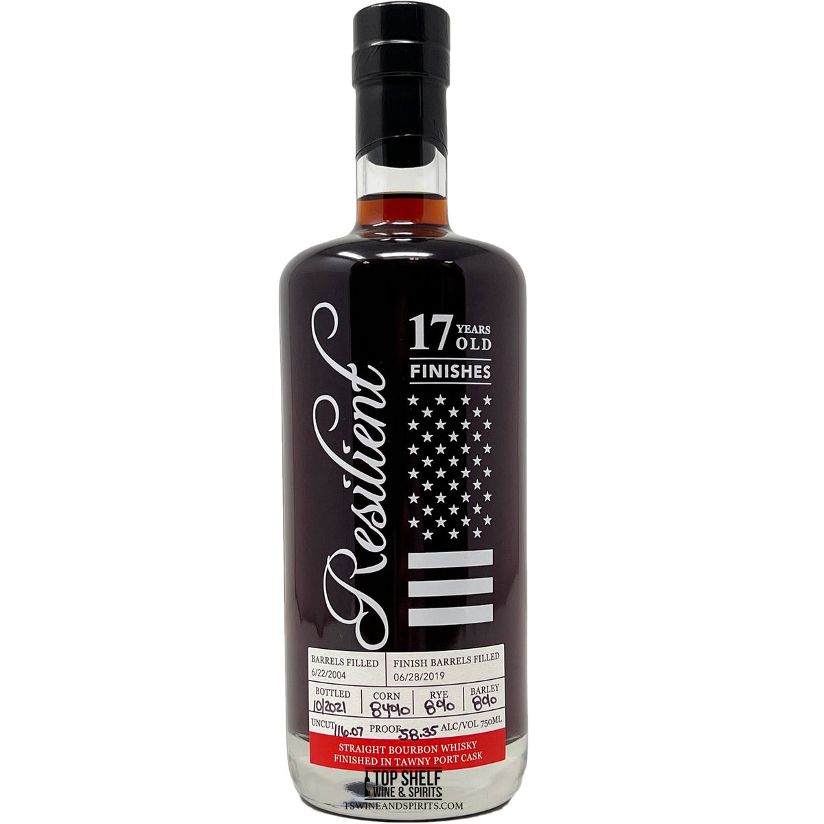 Resilient Straight Bourbon Whisky finished in tawny port cask 17 year 750ml