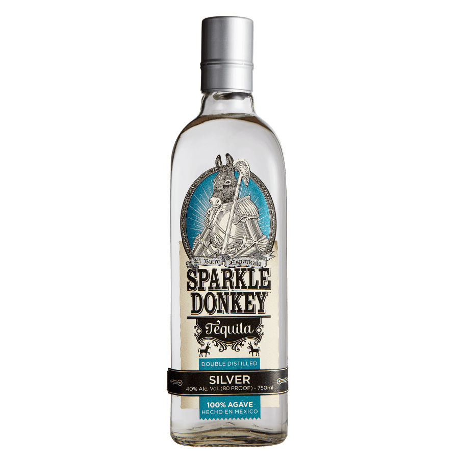 Sparkle Donkey Tequila Silver 750ml bottle