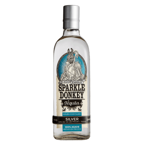 Sparkle Donkey Tequila Silver 750ml bottle