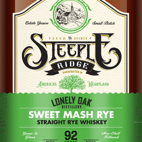 Lonely Oak Steeple Ridge Sweet Mash Rye Straight Rye 750ml