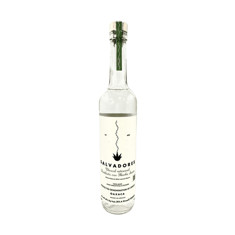 Salvadores Mezcal Artesanal Destilado Con Hierba Santa 750 ml bottle