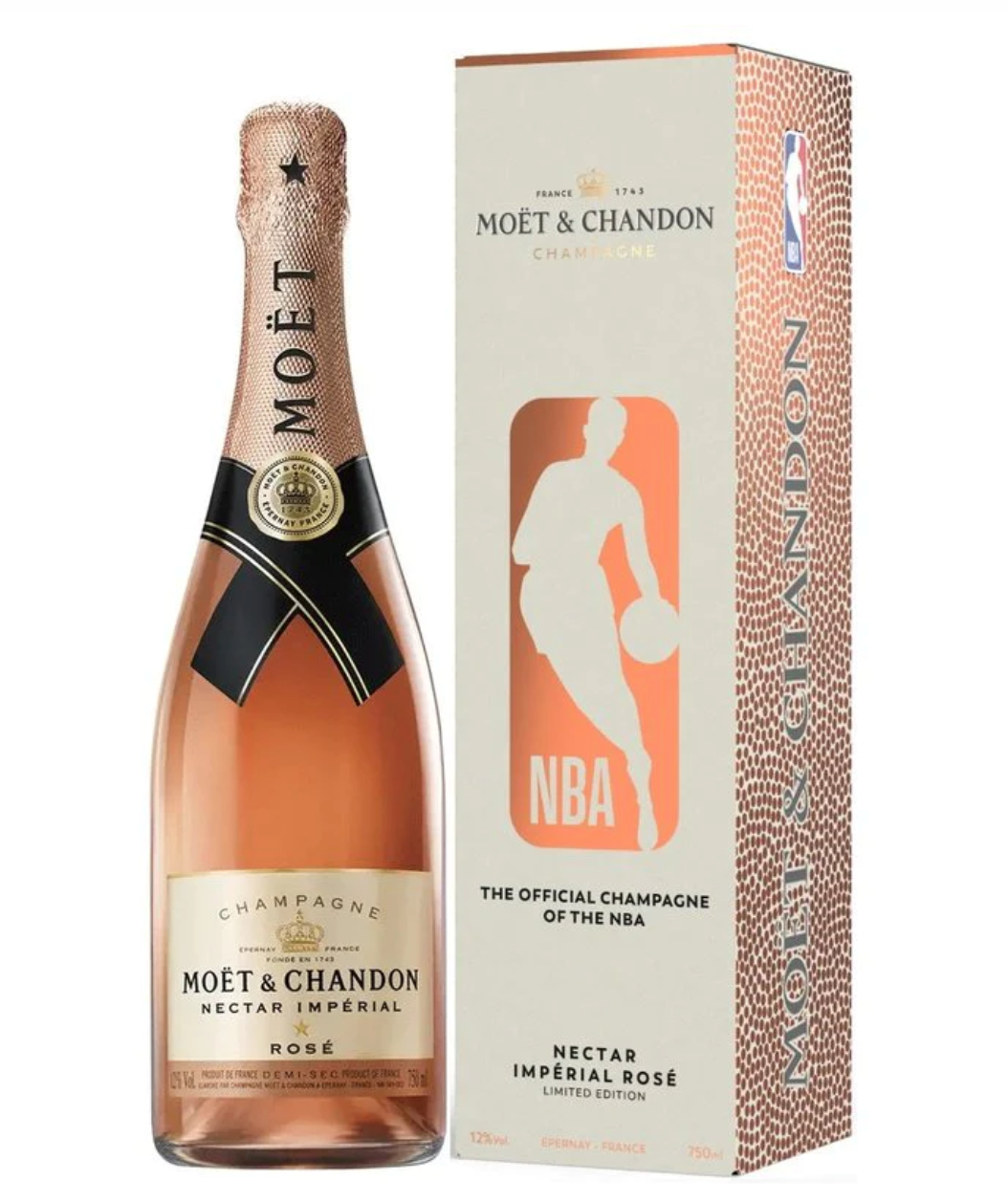 Moet & Chandon Champagne Nectar Imperial Rose Just Don NBA 750 ml