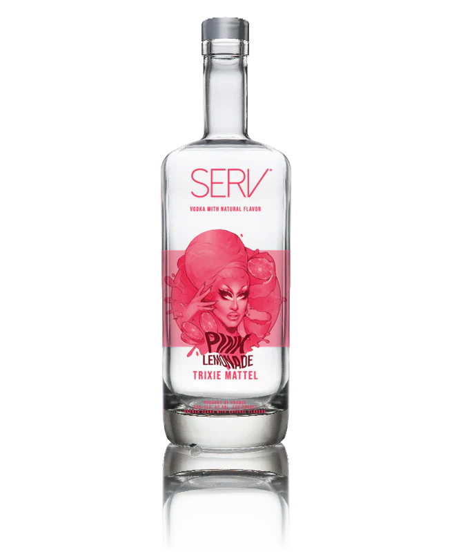 SERV Vodka With Natural Flavor Pink Lemonade, Trixie Mattel 750 ml