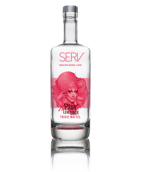 SERV Vodka With Natural Flavor Pink Lemonade, Trixie Mattel 750 ml